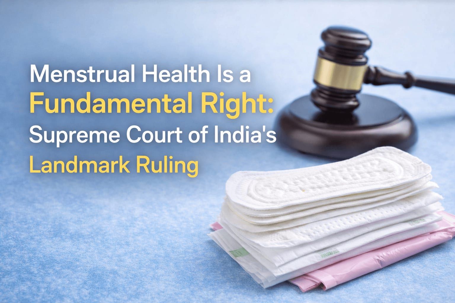 Menstrual Health Is a Fundamental Right: What the Supreme Court of India’s Landmark Ruling Means
